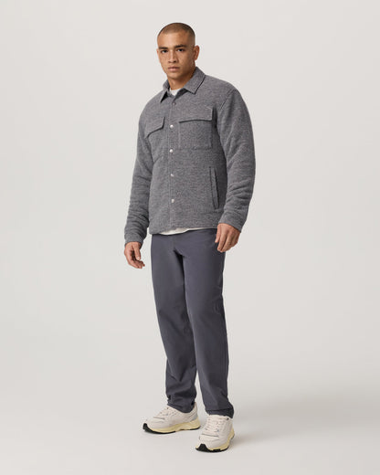 Vuori Plymouth Wool Shirt Jacket Men's Heather Grey Jacket