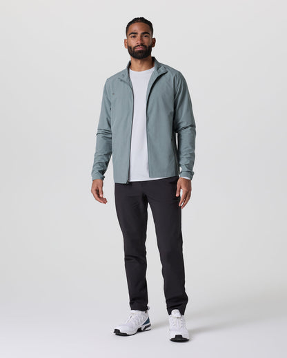 Vuori Venture Track Jacket Dusty Blue Linen Texture