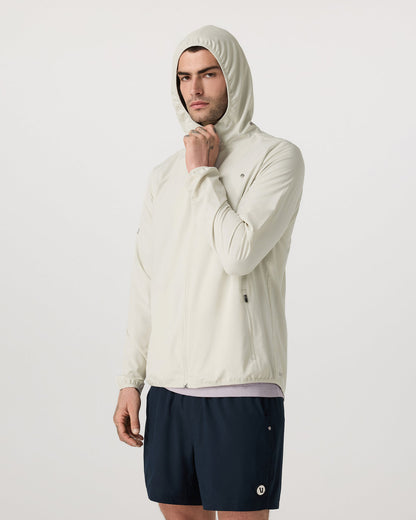 Vuori Outdoor Trainer Shell Men's Winter Grey Hooded Jacket