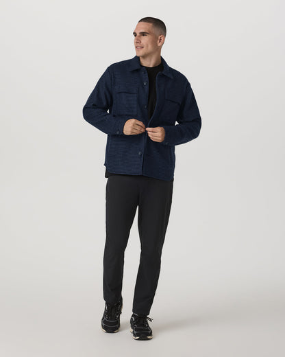 Vuori Ridge Natural Shirt Jacket Men's Navy Button-Up Jacket