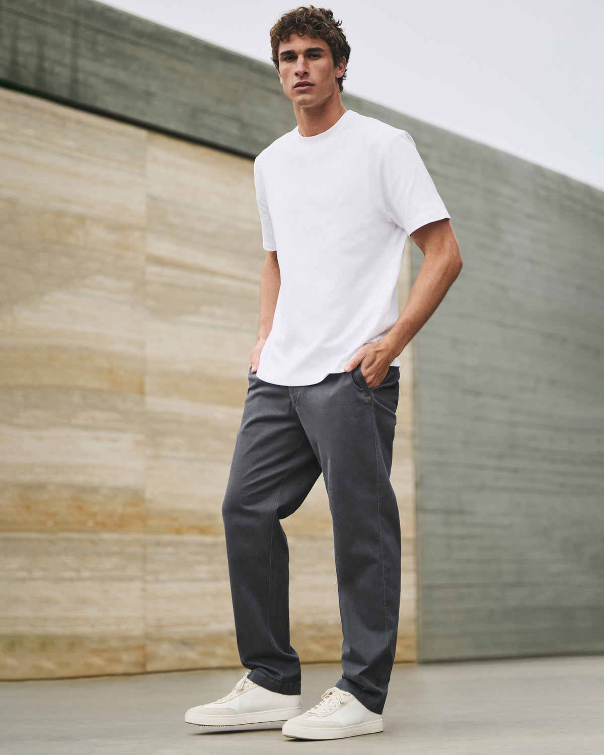 Vuori Short Sleeve Heavyweight Cotton Tee Men's White T-Shirt