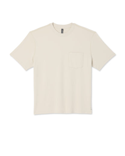 Vuori Men's Short Sleeve Ponto Pocket Tee - Relaxed Fit Bone