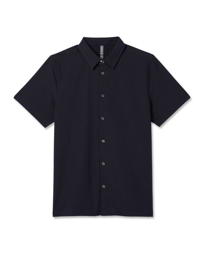 Vuori Short-Sleeve Manhattan Button Down Black