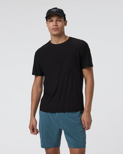 Vuori Short Sleeve Strato Pocket Tee - Relaxed Fit Black