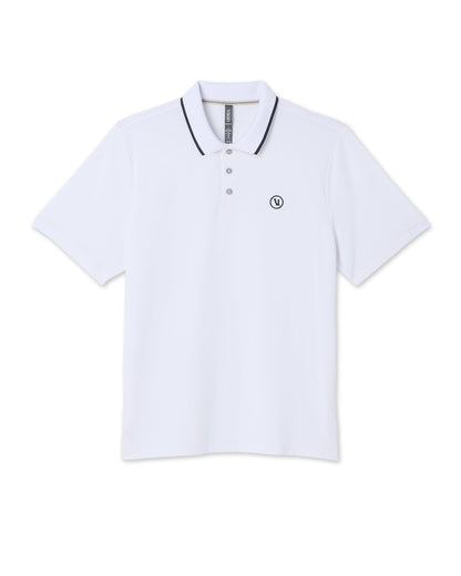 Vuori Short Sleeve Gamepoint Polo 2.0 Men's White Polo Shirt