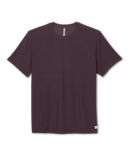 Vuori Strato Tech Tee Men's Raisin Heather Performance Shirt