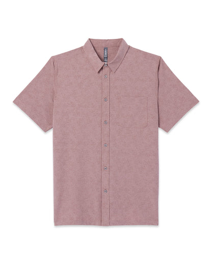 Vuori Short Sleeve Bridge Button Down Zion Rose Water Lily