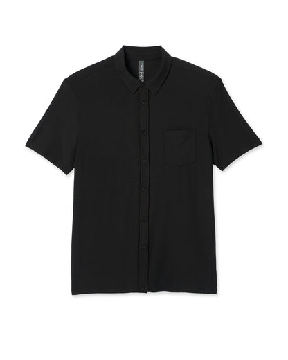 Vuori Short Sleeve Strato Button Down Men's Black Shirt