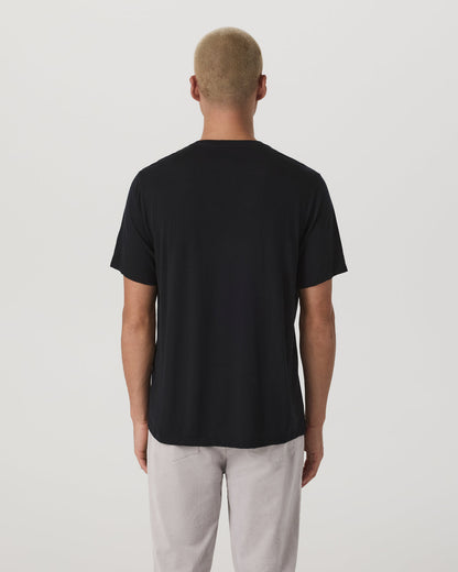 Vuori Short Sleeve Merino Wool Tee Men's Black Knit Shirt
