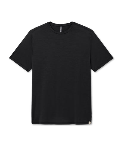 Vuori Short Sleeve Merino Wool Tee Men's Black Knit Shirt