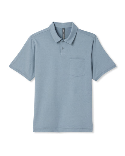 Vuori Men's Short Sleeve Ponto Performance Polo Flint Heather