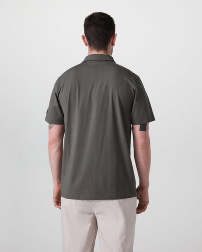 Vuori Short Sleeve Feather Polo Warm Grey