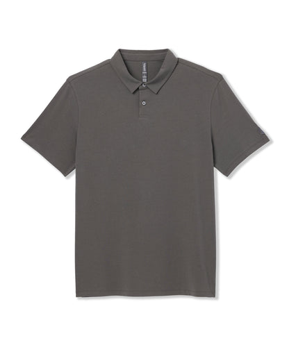 Vuori Short Sleeve Feather Polo Warm Grey