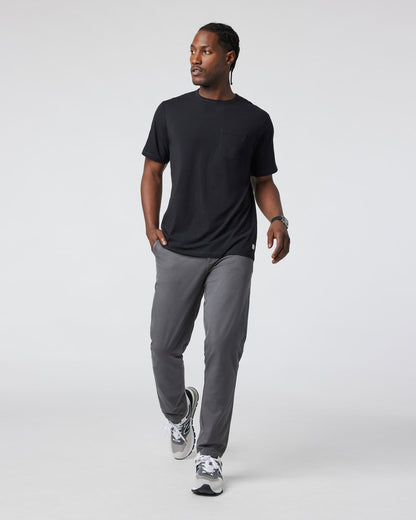 Vuori Men's Feather Pocket Tee Black Short-Sleeve Tee