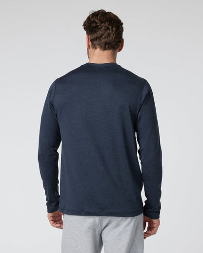 Vuori Long Sleeve Ponto Performance Tee Midnight Heather