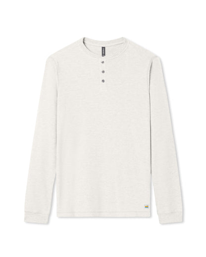 Vuori Waffle Henley Men's Marshmallow Henley Top
