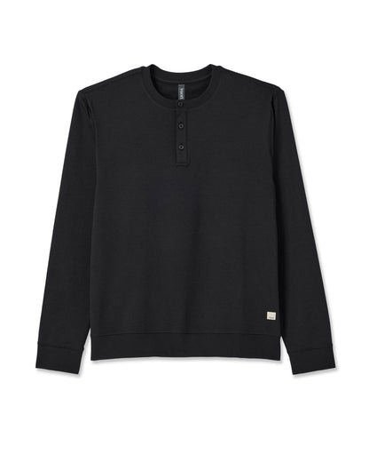 Vuori Long Sleeve Coronado Henley - Relaxed Black Heather
