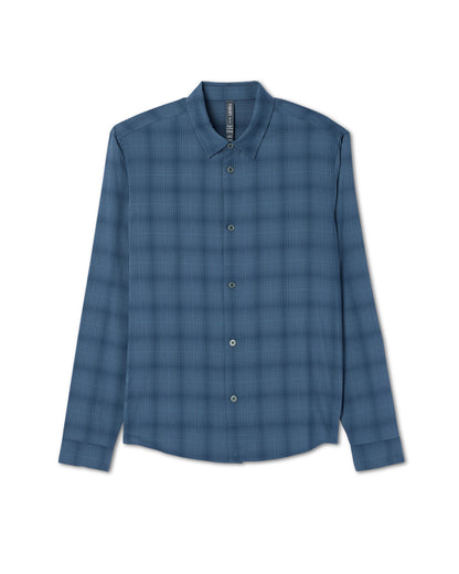 Vuori Long Sleeve Plaid Button Down Shirt Men's Abyss Shirt