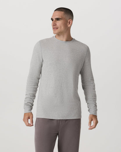 Vuori Waffle Crew Men's Light Grey Thermal Shirt