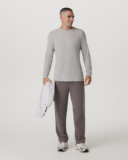 Vuori Waffle Crew Men's Light Grey Thermal Shirt