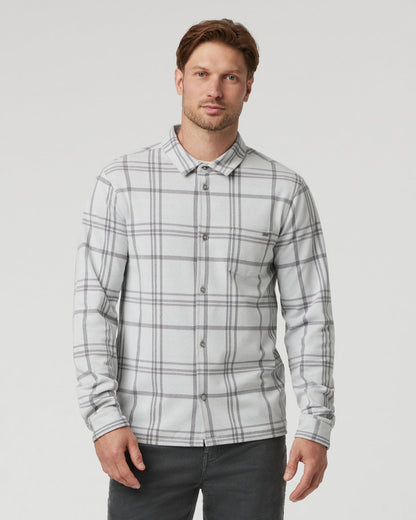 Vuori Seaview Plaid Buttondown Shirt Frost Grey