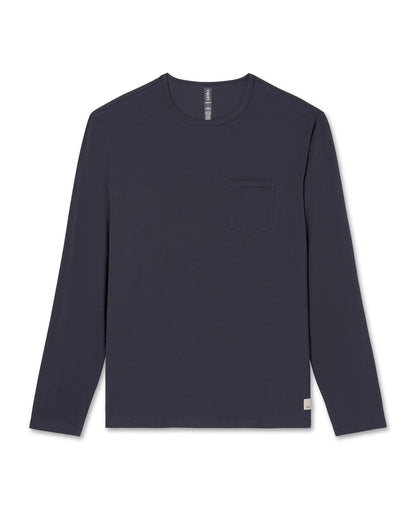 Vuori Long Sleeve Men's Feather Tee Navy