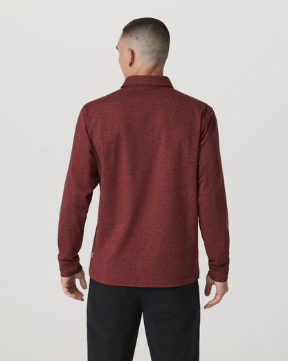 Vuori Men's Long Sleeve Coronado Rugby Spiced Apple Heather