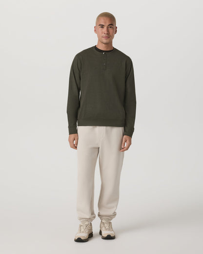 Vuori Long Sleeve Coronado Henley - Relaxed Oregano Heather