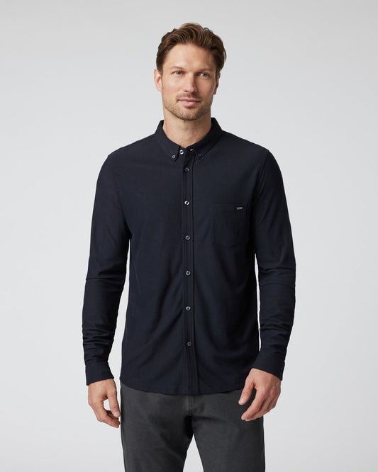 Vuori Long Sleeve Ace Button Down Men's Black Shirt
