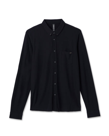 Vuori Long Sleeve Ace Button Down Men's Black Shirt