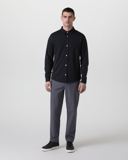 Vuori Long Sleeve North Beach Button Down Black