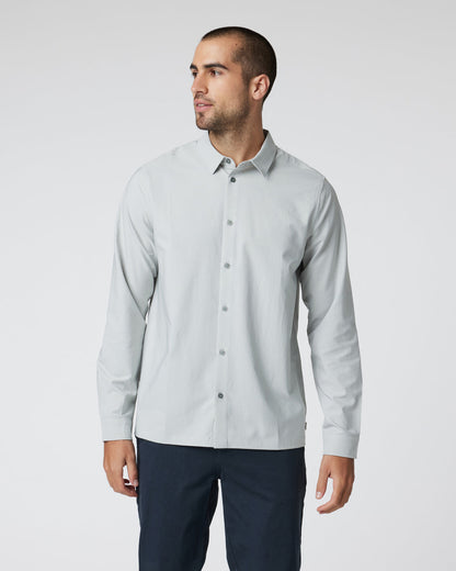 Vuori Long Sleeve Manhattan Button Down Sky Grey