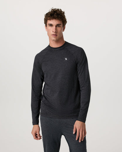 Vuori Long Sleeve Ponto Hybrid Baselayer Charcoal Heather