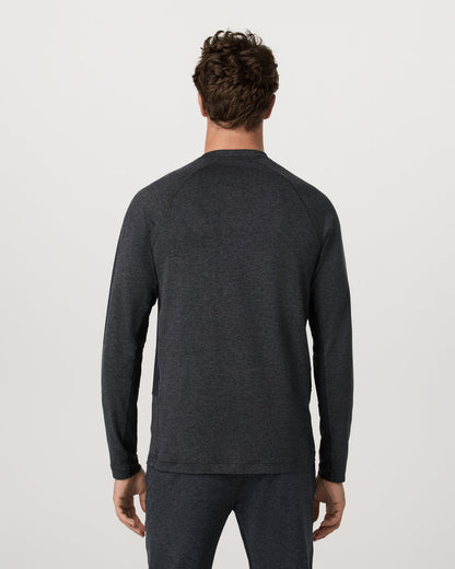 Vuori Long Sleeve Ponto Hybrid Baselayer Charcoal Heather