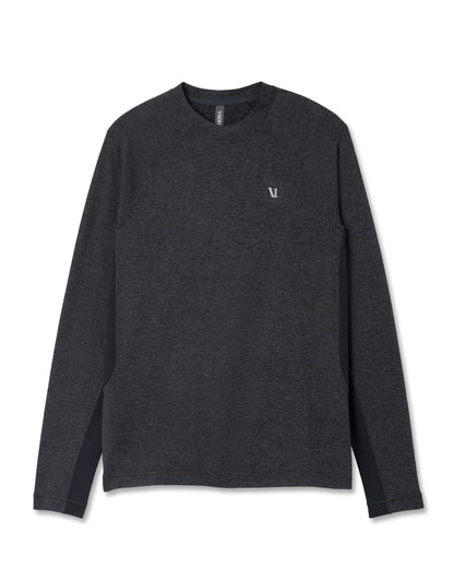 Vuori Long Sleeve Ponto Hybrid Baselayer Charcoal Heather