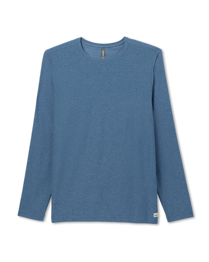 Vuori Men's Long Sleeve Strato Tech Tee Pool Blue Heather