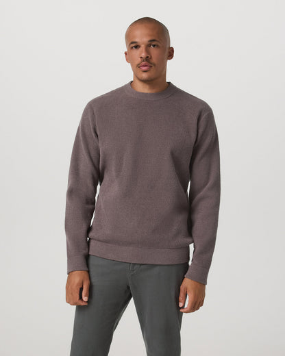 Vuori Midweight Rib Sweater Men's Timber Ribbed Knit Sweater