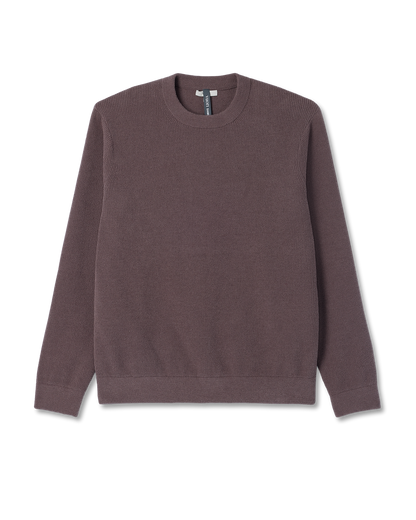 Vuori Midweight Rib Sweater Men's Timber Ribbed Knit Sweater