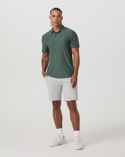 Vuori Strato Tech Polo Men's Agate Green Heather Polo Shirt