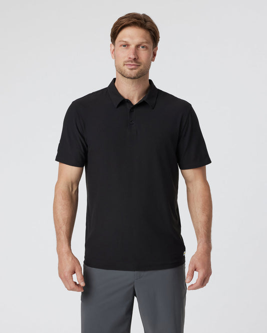 Vuori Strato Tech Polo Men's Black Polo Shirt