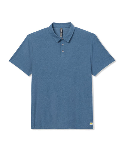 Vuori Strato Tech Polo Men's Pool Blue Heather Polo