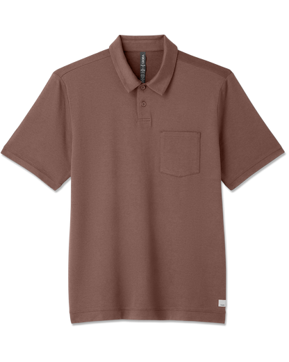 Vuori Short Sleeve Ponto Performance Polo Sable Heather