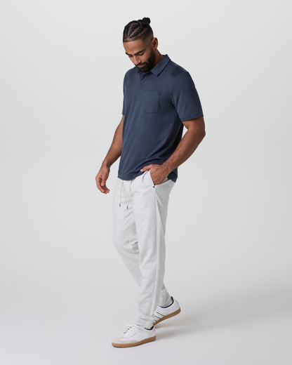 Vuori Short Sleeve Ponto Performance Polo Azure Heather