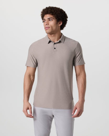 Vuori Strato Tech Polo Men's Mocha Heather Polo