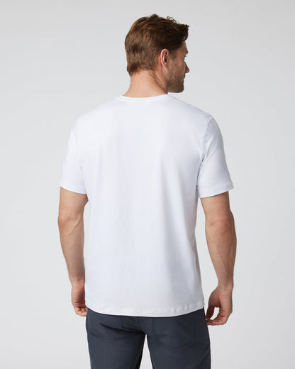 Vuori Short Sleeve Ever Henley Men's White Henley T Shirt