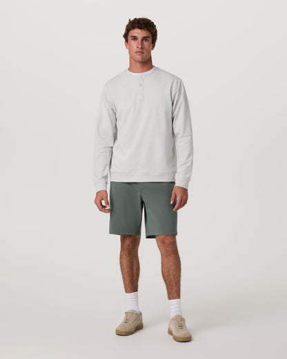 Vuori Men's Long Sleeve Coronado Henley - Relaxed Salt Heather