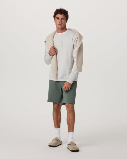 Vuori Men's Long Sleeve Coronado Henley - Relaxed Salt Heather