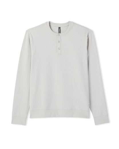 Vuori Men's Long Sleeve Coronado Henley - Relaxed Salt Heather
