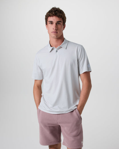 Vuori Short Sleeve Feather Polo Frost Grey