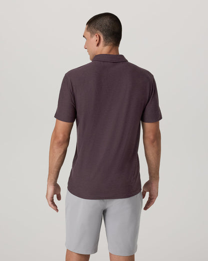 Vuori Strato Tech Polo Men's Raisin Heather Performance Shirt